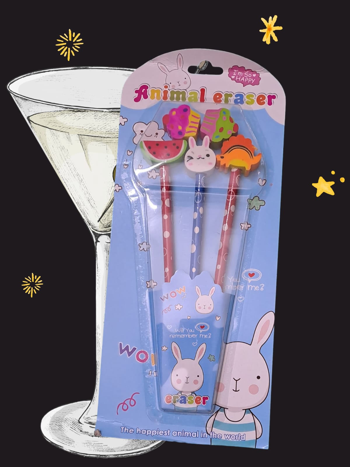 Lead Pencil with Rubber (3+2) 0033