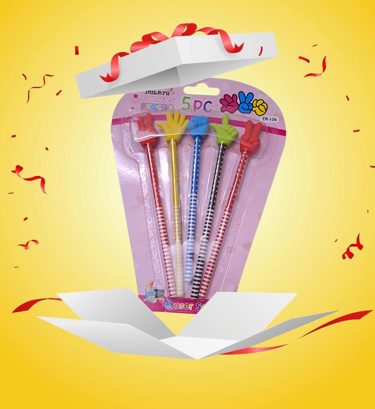 Lead Pencil with Rubber Hand(5+1) 0036