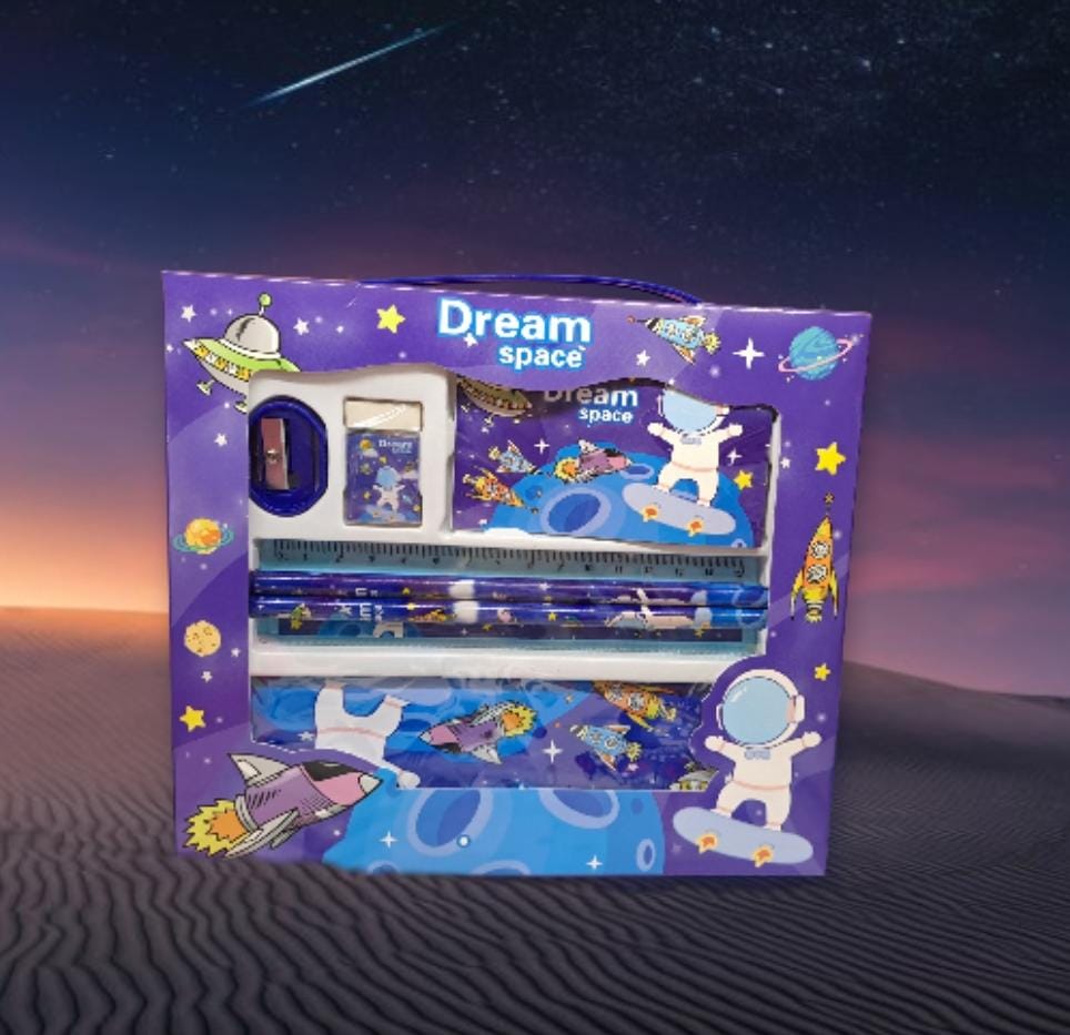 Gift Set Space(Sharpener + Pencil + Eraser+ Ruler etc.)0015