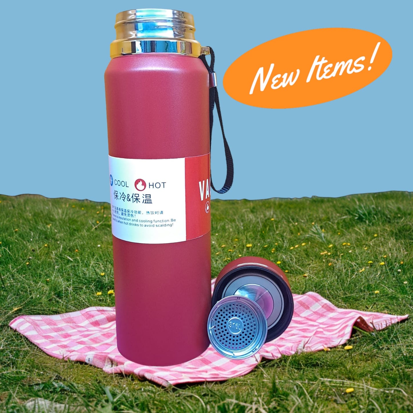 Water Bottle Metal Flask 1000ml 401