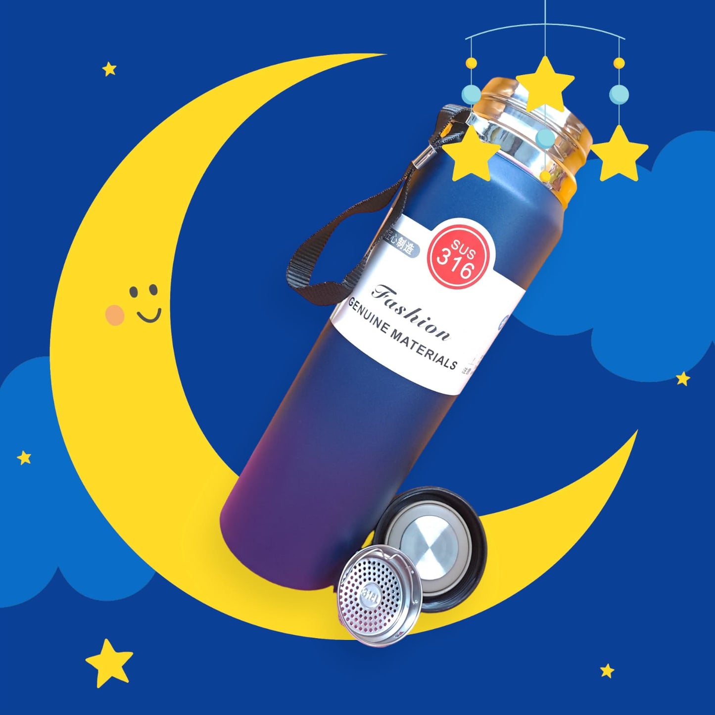 Water Bottle Metal Flask 1000ml 402