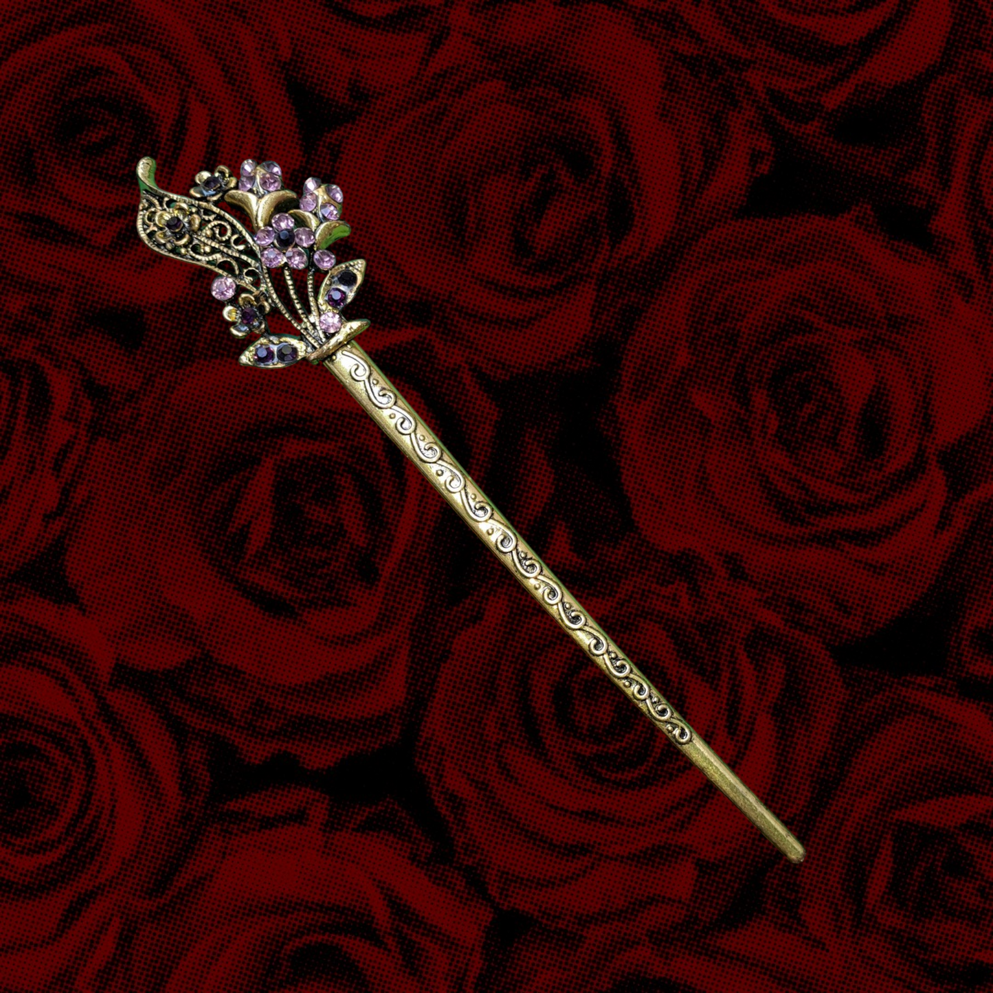 B Hair Comb Pin Fancy 001