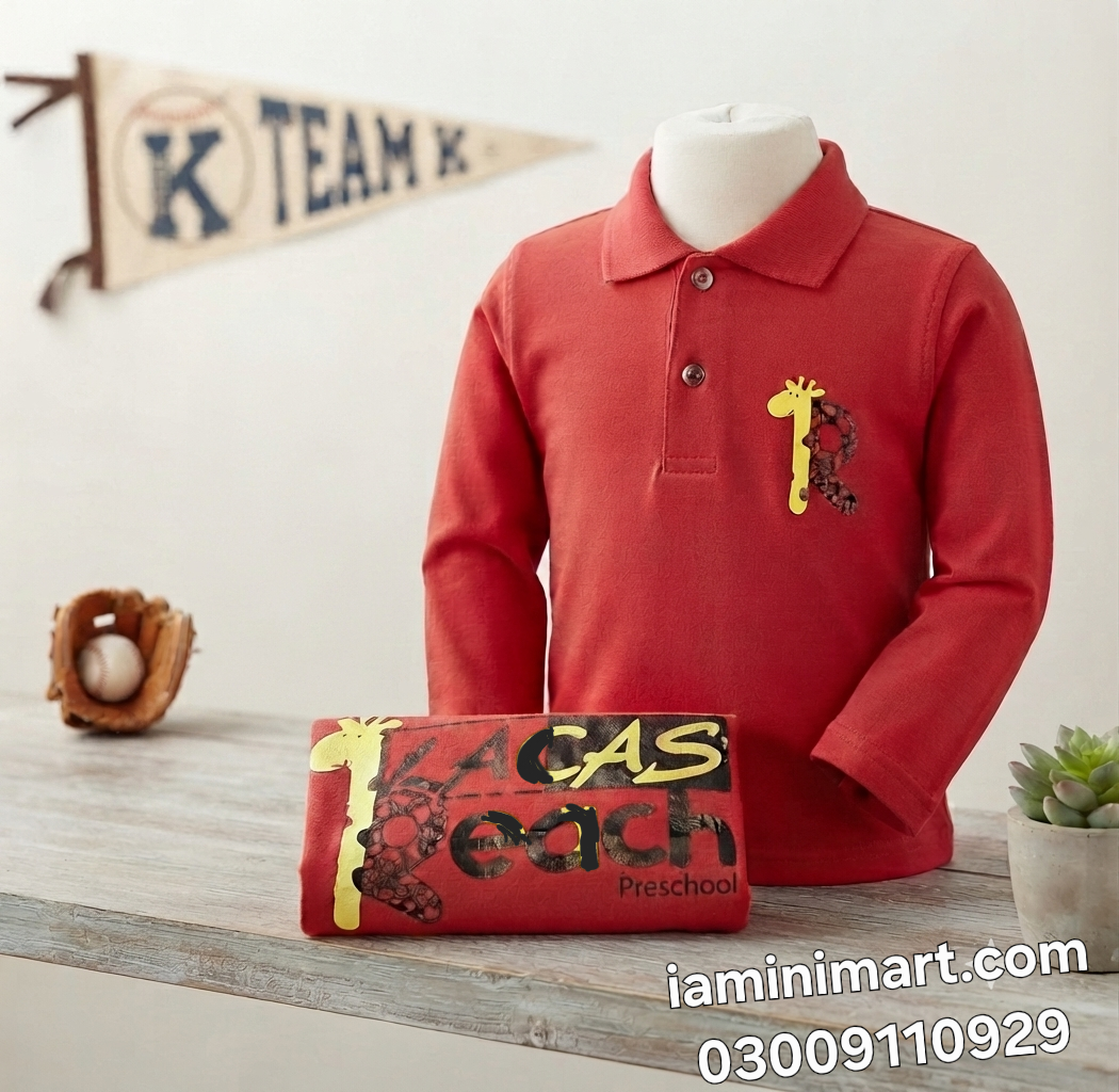 LACAS Girls & Boys Red Polo Shirt (Play Group, Pre-reception, Reception ) RPS-001