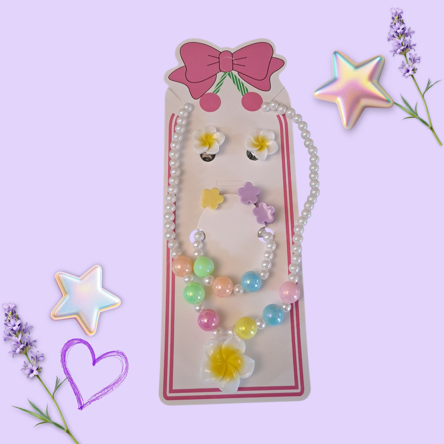 Combo Pearl Set (Necklace, Earrings, Bracelet, Mini Catcher) CPS-0015