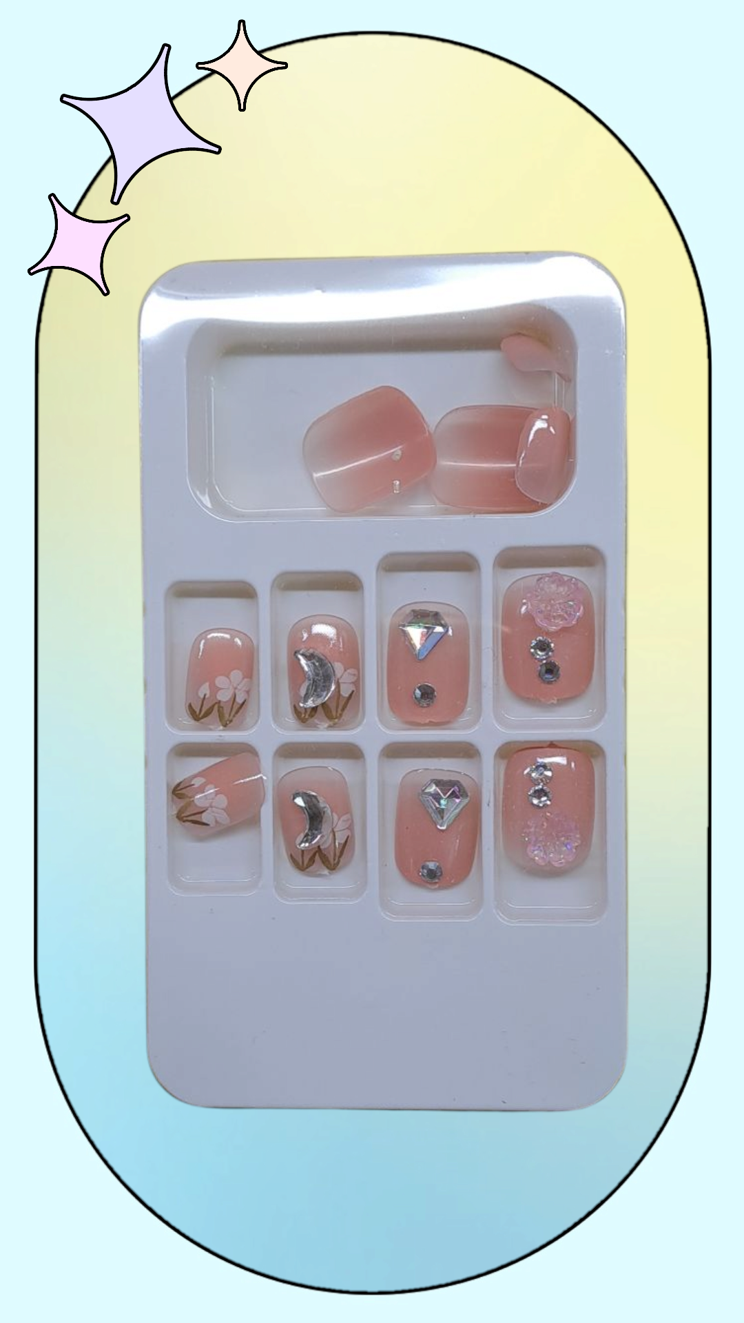 Fancy Acrylic Nails (Small)-008