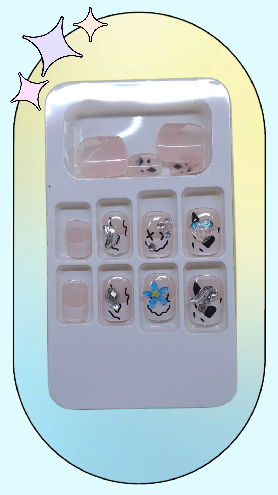 Fancy Acrylic Nails (Small)-003