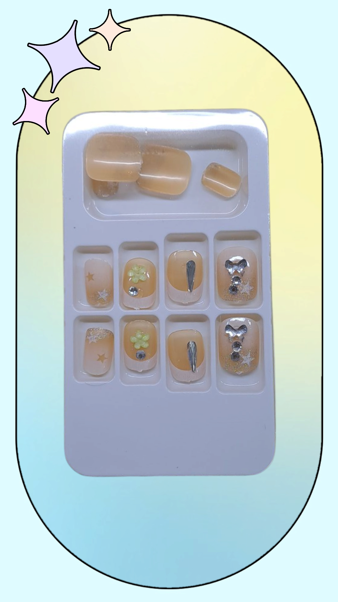 Fancy Acrylic Nails (Small)-011