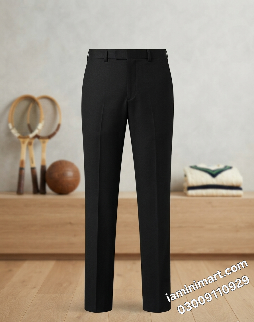LACAS Boys Dress Pant Black Alteration in Length Possible upto 48 Inches (A Level) BDPB-002