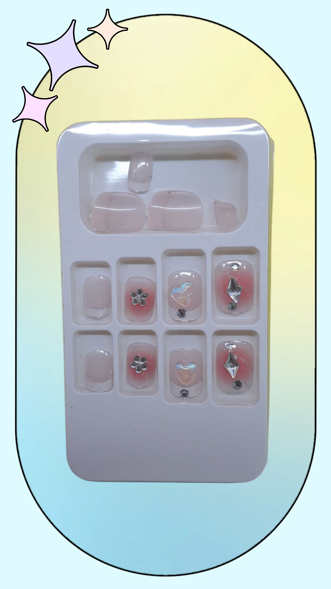 Fancy Acrylic Nails (Small)-009