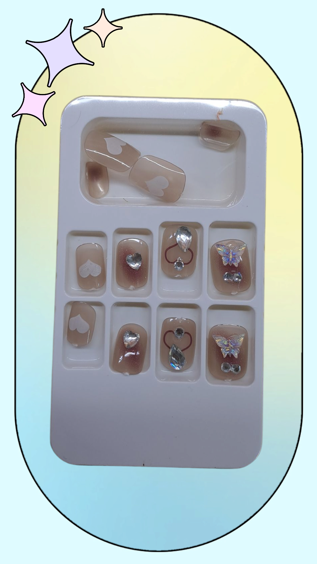 Fancy Acrylic Nails (Small)-004