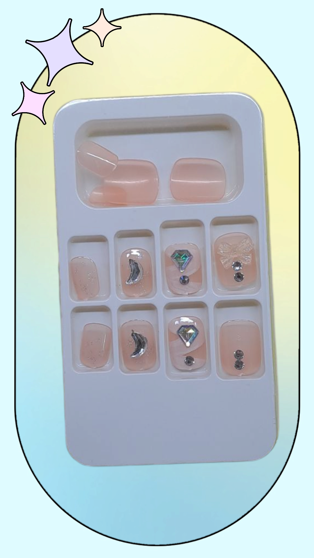 Fancy Acrylic Nails (Small)-006