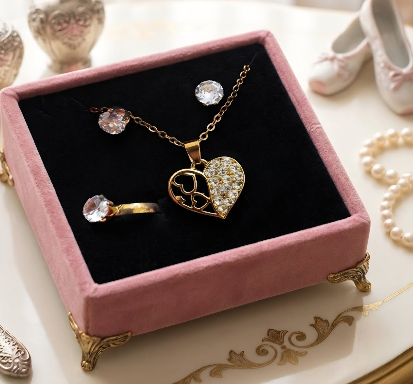 Combo Set (Necklace, Earrings, Ring) CPS-004