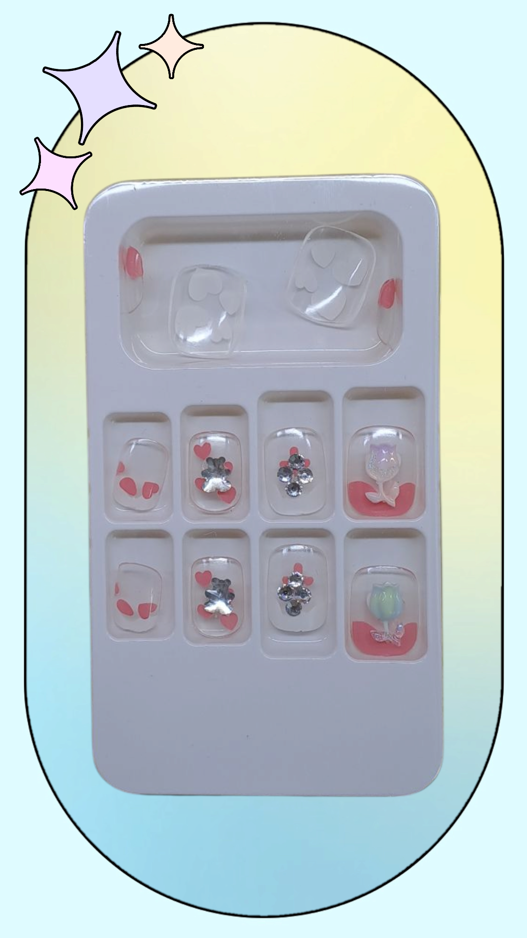 Fancy Acrylic Nails (Small)-007