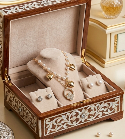 Combo Pearl Set (Necklace, 2 pairs of Earrings) CPS-005
