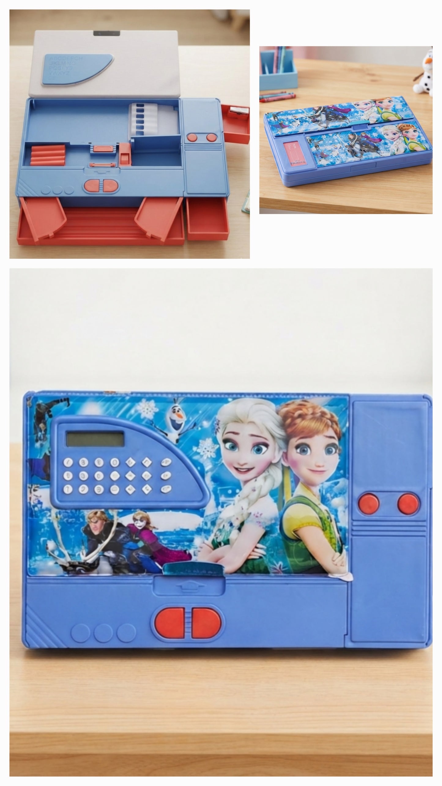 Magnet Pencil Box With Calculator and Sharpener Frozen 0017